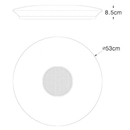 Globo - Loftlampe m. RGBW-farver dæmpbar LED/50W/230V + fjernbetjening