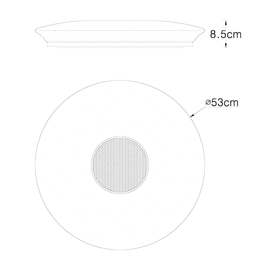 Globo - Loftlampe m. RGBW-farver dæmpbar LED/50W/230V + fjernbetjening