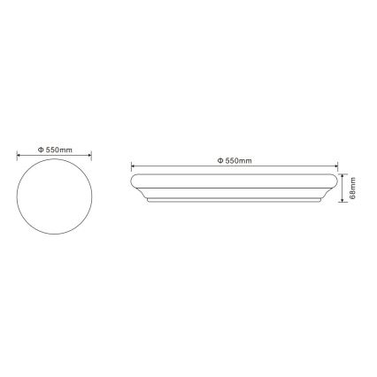 Globo - LED loftlampe med fjernbetjening LED/60W/230V
