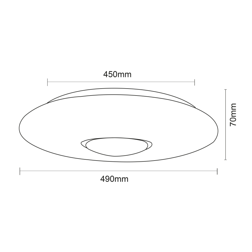 Globo - Loftlampe m. RGBW-farver dæmpbar LED/40W/230V 3000-6500K + fjernbetjening