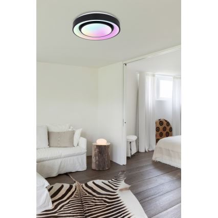 Globo - Loftlampe m. RGBW-farver dæmpbar LED/24W/230V 3000-6500K+ fjernbetjening