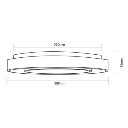 Globo - Loftlampe m. RGBW-farver dæmpbar LED/24W/230V 3000-6500K+ fjernbetjening