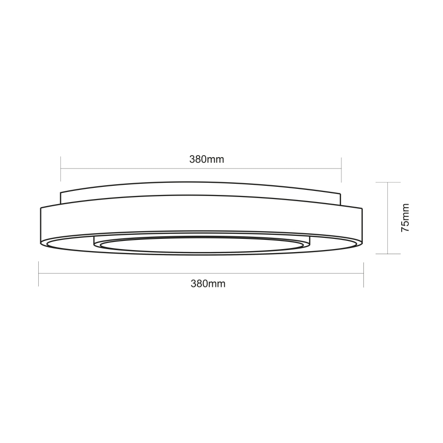 Globo - Loftlampe m. RGBW-farver dæmpbar LED/24W/230V 3000-6500K+ fjernbetjening