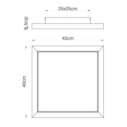 Globo - LED loftlampe m. RGBW-farver dæmpbar LED/24W/230V 2700-6000K + fjernbetjening