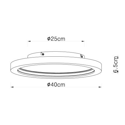 Globo - LED loftlampe m. RGBW-farver dæmpbar LED/24W/230V 2700-6000K + fjernbetjening