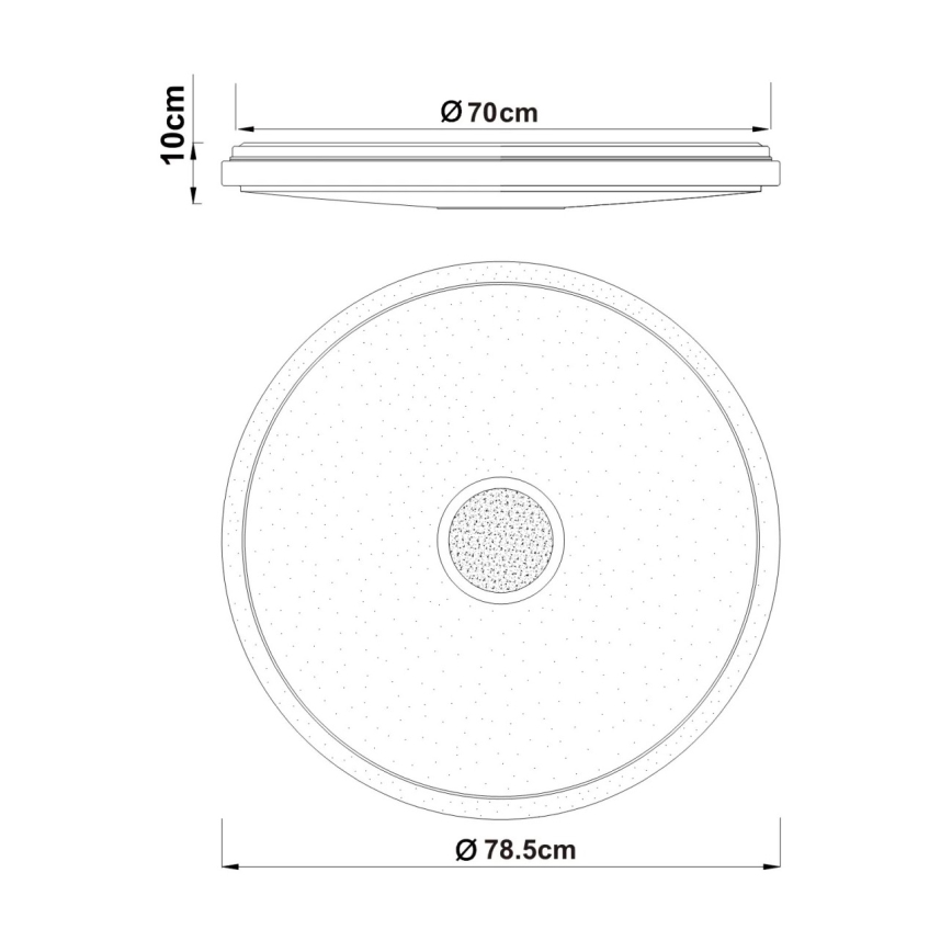 Globo - Dæmpbar LED-loftlampe LED/80W/230V 2700-6500K Ø 78,5 cm + fjernbetjening