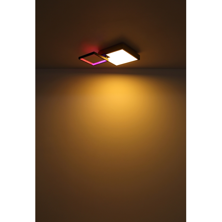 Globo - LED lampe m. RGB-farver dæmpbar LED/21W/230V+LED/3W 2700-6500K + fjernbetjening