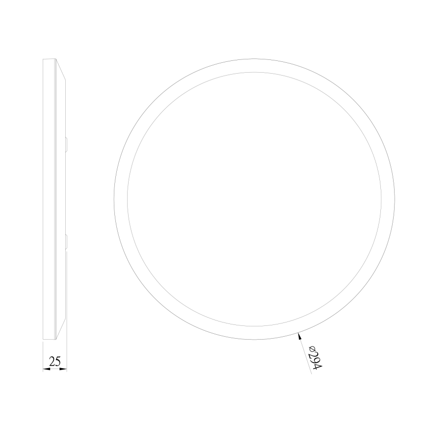 Globo - LED loftlampe til badeværelse dæmpbar LED/18W/230V diameter 29,4 cm IP44 sort