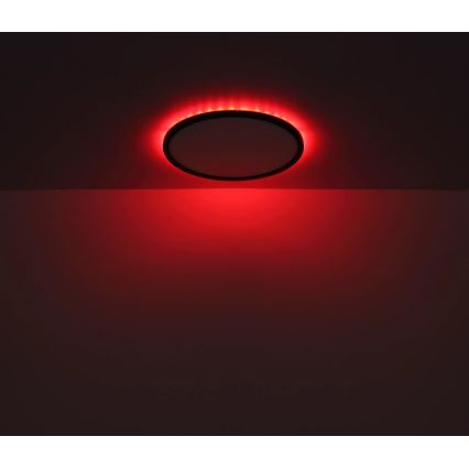 Globo - LED loftlampe til badeværelse m. RGB-farver dæmpbar LED/21W/230V 3000-6000K + fjernbetjening IP44 sort