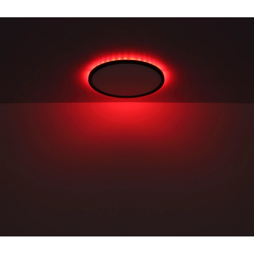 Globo - LED loftlampe til badeværelse m. RGB-farver dæmpbar LED/21W/230V 3000-6000K + fjernbetjening IP44 sort
