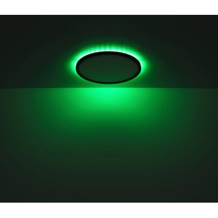 Globo - LED loftlampe til badeværelse m. RGB-farver dæmpbar LED/21W/230V 3000-6000K + fjernbetjening IP44 sort