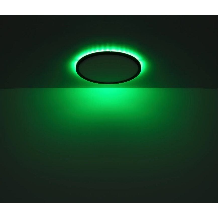Globo - LED loftlampe til badeværelse m. RGB-farver dæmpbar LED/21W/230V 3000-6000K + fjernbetjening IP44 sort