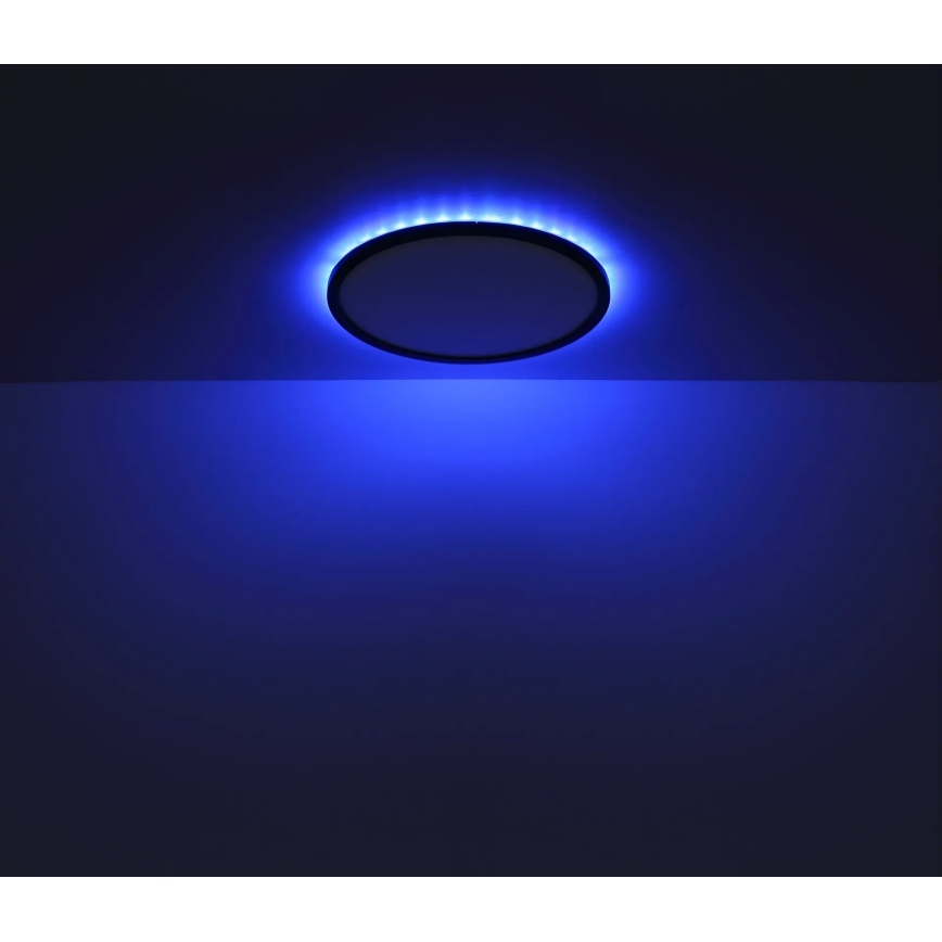 Globo - LED loftlampe til badeværelse m. RGB-farver dæmpbar LED/21W/230V 3000-6000K + fjernbetjening IP44 sort