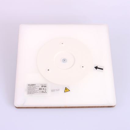 Globo - LED loftlampe til badeværelse dæmpbar LED/18W/230V 29,4x29,4 cm IP44 brun