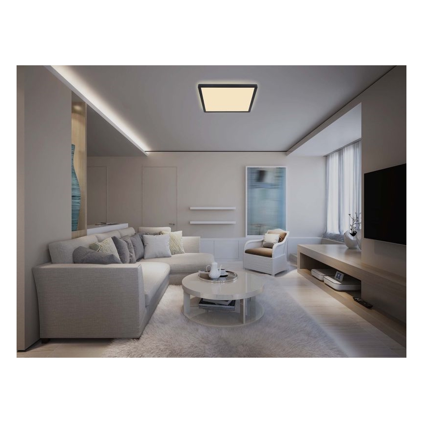 Globo - LED loftlampe til badeværelse dæmpbar LED/24W/230V 42x42 cm IP44 sort