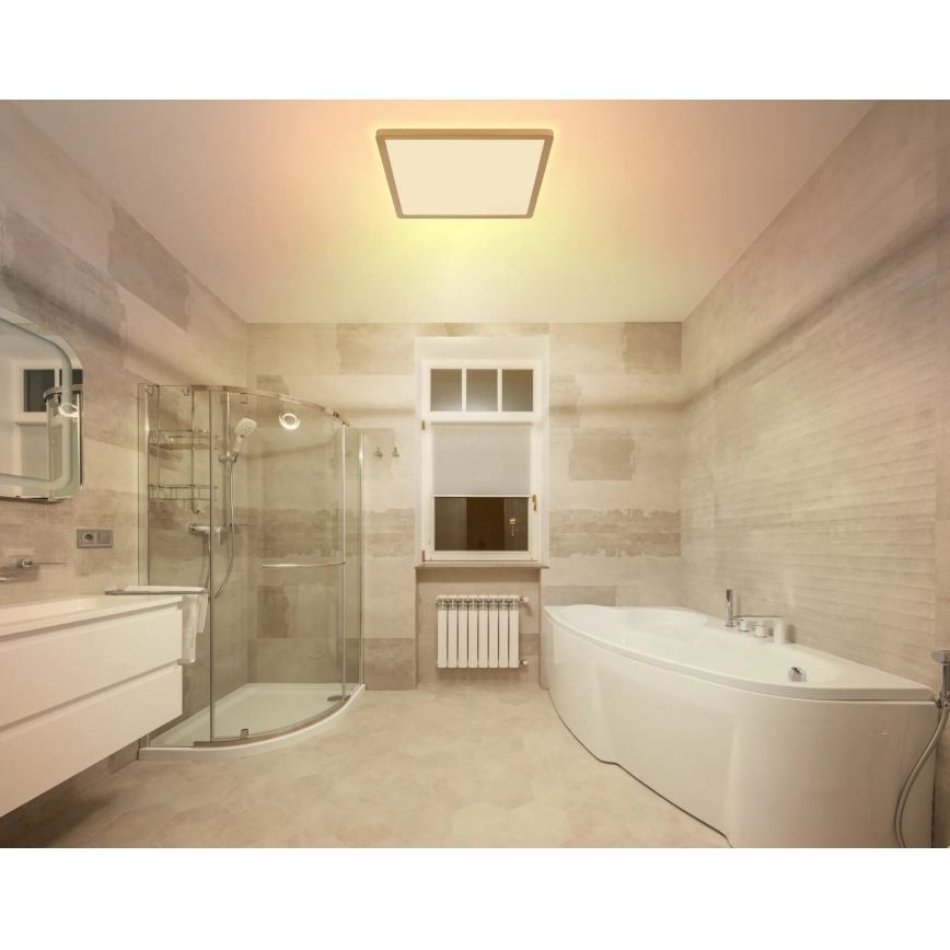 Globo - LED loftlampe til badeværelse dæmpbar LED/24W/230V 3000K IP44 42x42 cm messing