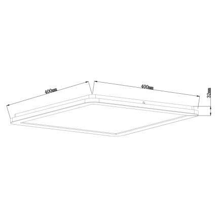 Globo - LED loftlampe til badeværelse dæmpbar LED/24W/230V 42x42 cm IP44 hvid