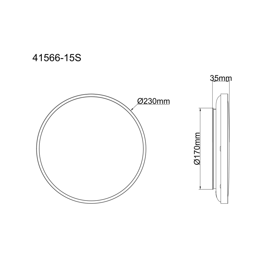 Globo - LED loftlampe LED/15W/230V 4000K diameter 23 cm sort