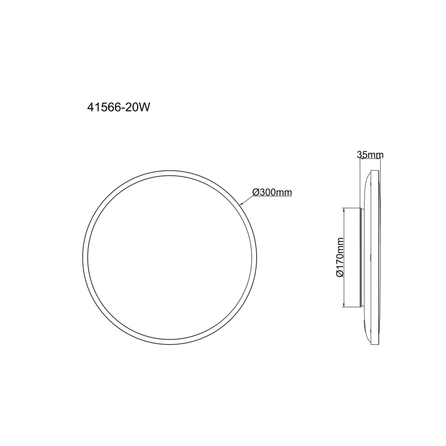Globo - LED loftlampe LED/20W/230V 4000K Ø 30 cm hvid