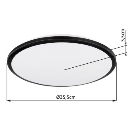 Globo - LED loftlampe LED/18W/230V 3000K diameter 35 cm sort