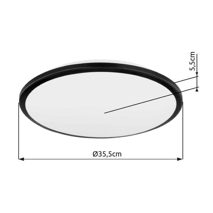 Globo - LED loftlampe LED/18W/230V 3000K diameter 35 cm sort