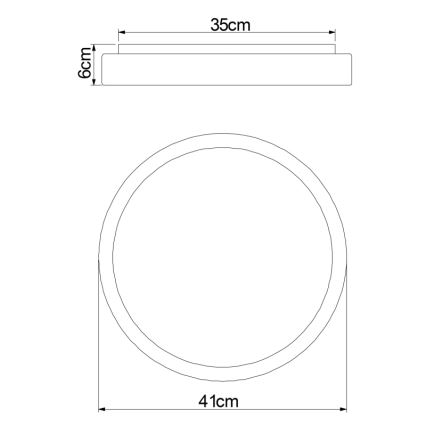 Globo - LED loftlampe dæmpbar LED/18W/230V 2700-6500K + fjernbetjening