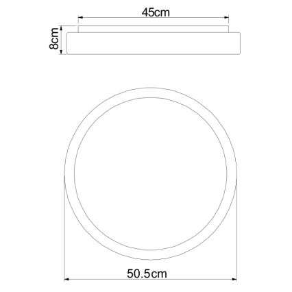 Globo - LED loftlampe dæmpbar LED/24W/230V + fjernbetjening