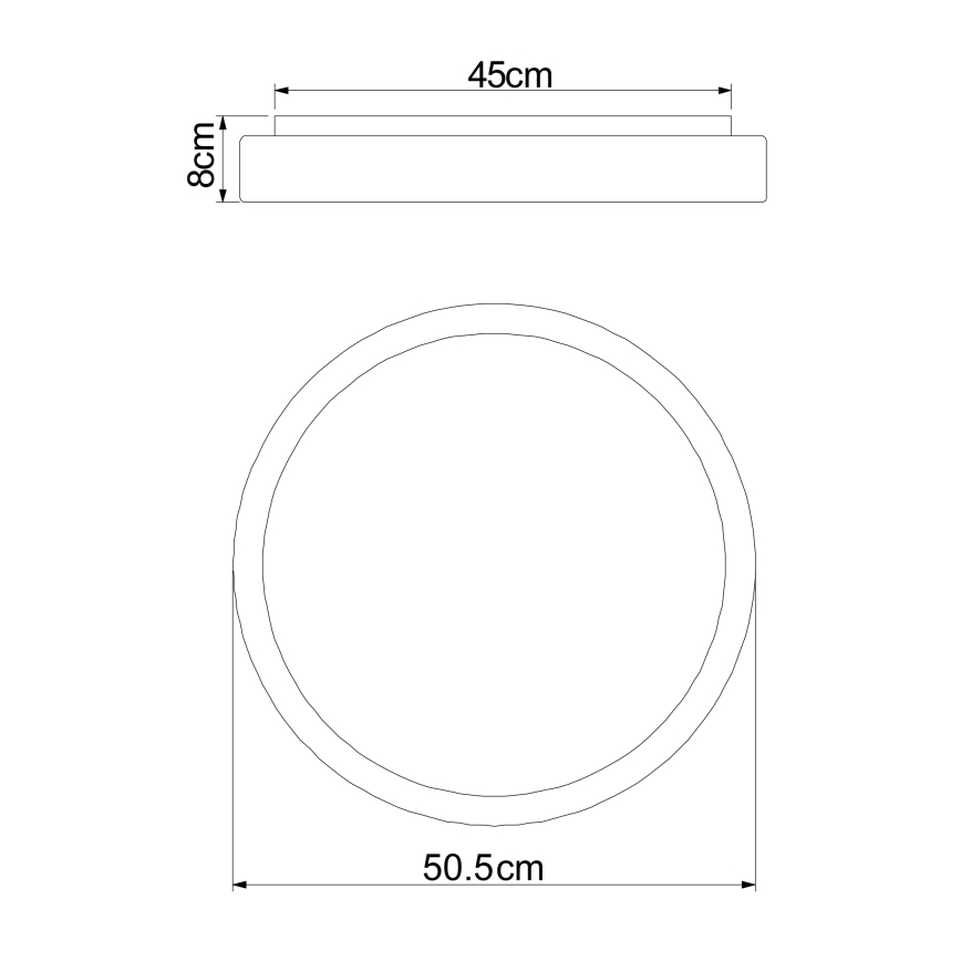 Globo - LED loftlampe dæmpbar LED/24W/230V + fjernbetjening