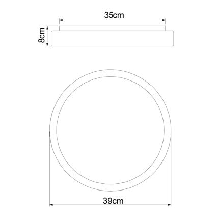 Globo - LED loftlampe dæmpbar LED/18W/230V + fjernbetjening