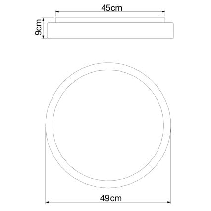 Globo - LED loftlampe dæmpbar LED/24W/230V + fjernbetjening