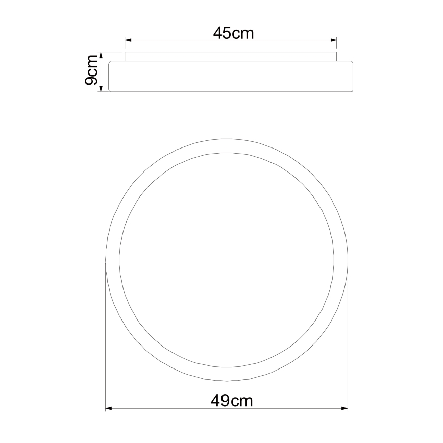 Globo - LED loftlampe dæmpbar LED/24W/230V + fjernbetjening