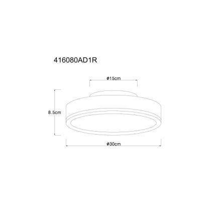 Globo - LED loftlampe LED/12W/230V 3000K diameter 30 cm