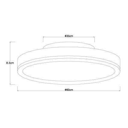 Globo - Dæmpbar LED-loftlampe LED/40W/230V 2700-6500K Ø 60 cm + fjernbetjening