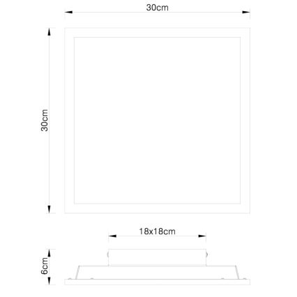 Globo - LED loftsbelysning LED/12W/230V