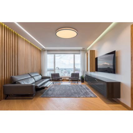 Globo - LED loftlampe dæmpbar LED/40W/230V 2700-6500K diameter 60 cm + fjernbetjening brun/grå