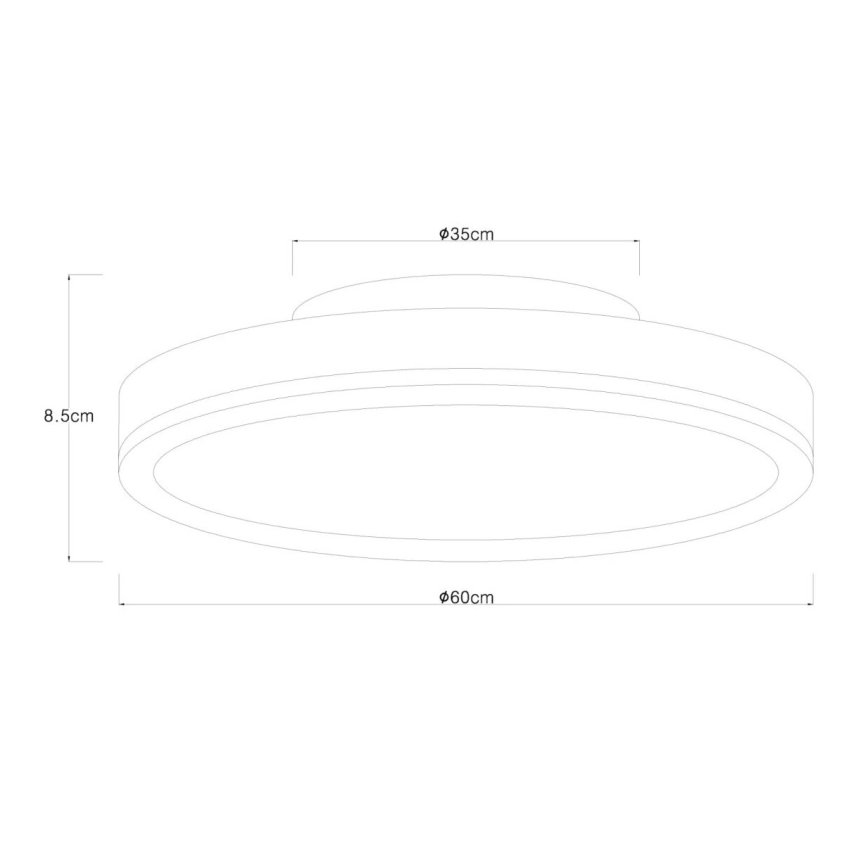 Globo - LED loftlampe dæmpbar LED/40W/230V 2700-6500K diameter 60 cm + fjernbetjening brun/grå