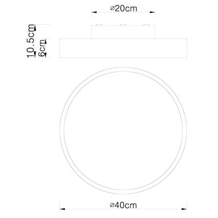 Globo - LED loftlampe dæmpbar LED/24W/230V + fjernbetjening