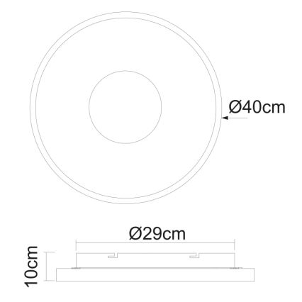 Globo - LED loftlampe dæmpbar LED/30W/230V + fjernbetjening