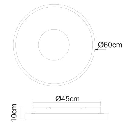 Globo - LED loftlampe dæmpbar LED/42W/230V 2700-6000K + fjernbetjening