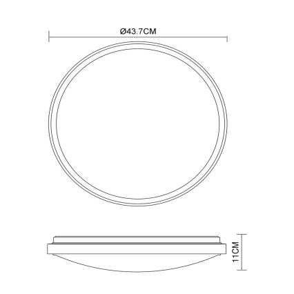 Globo - LED loftlampe LED/24W/230V 3000/4500/6000K diameter 43,7 cm