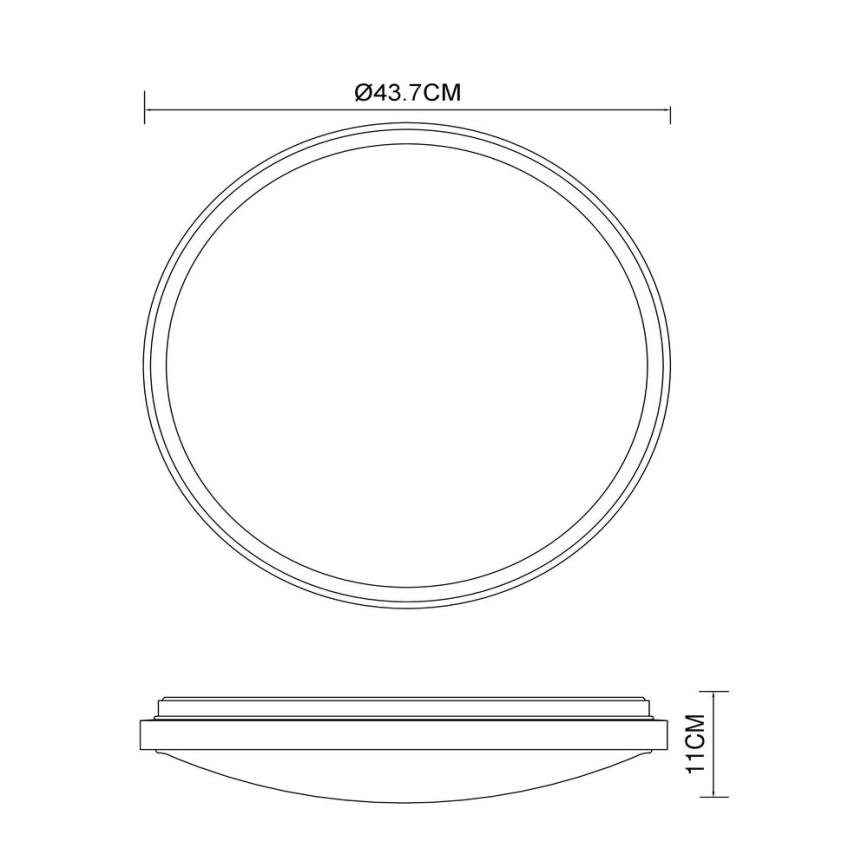 Globo - LED loftlampe LED/24W/230V 3000/4500/6000K diameter 43,7 cm