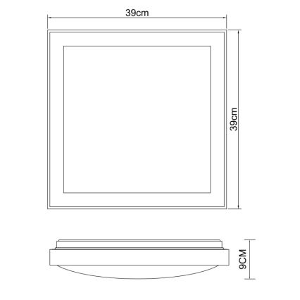 Globo - LED loftlampe LED/24W/230V 3000/4500/6000K