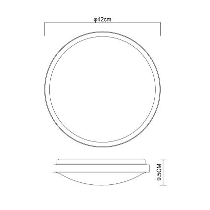 Globo - LED loftlampe LED/24W/230V 3000/4500/6000K diameter 42 cm