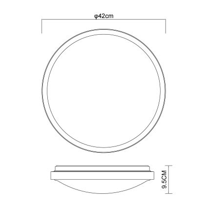 Globo - LED loftlampe LED/24W/230V 3000/4500/6000K diameter 42 cm