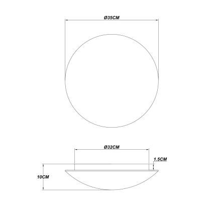 Globo - LED loftlampe LED/24W/230V 3000K Ø 35 cm