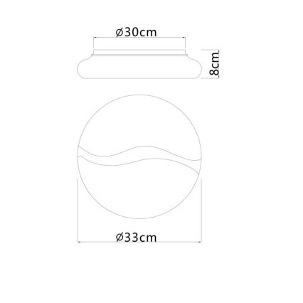 Globo - LED loftlampe LED/24W/230V 3000/4200/6000K diameter 33 cm