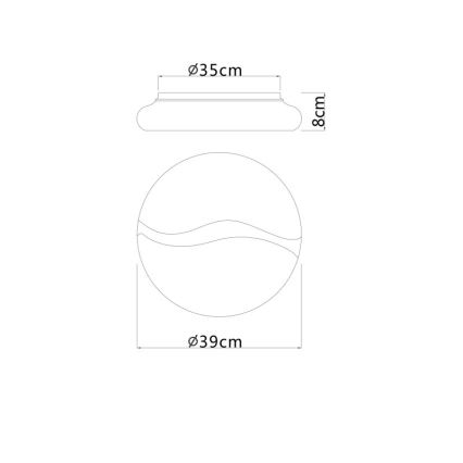 Globo - LED loftlampe LED/24W/230V 3000/4200/6000K diameter 39 cm