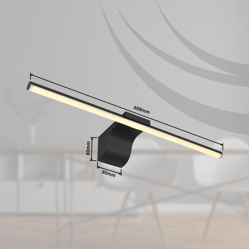 Globo - LED badeværelses spejlbelysning LED/10W/230V 60,8 cm IP44 sort