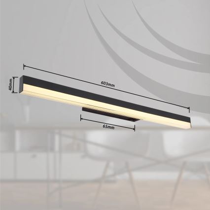 Globo - LED væglampe LED/12W/230V 3000K/6000K 60 cm sort