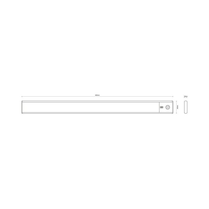 Globo - LED underskabslampe dæmpbar og genopladelig LED/2,5W/5V 4000K 1100 mAh 40 cm